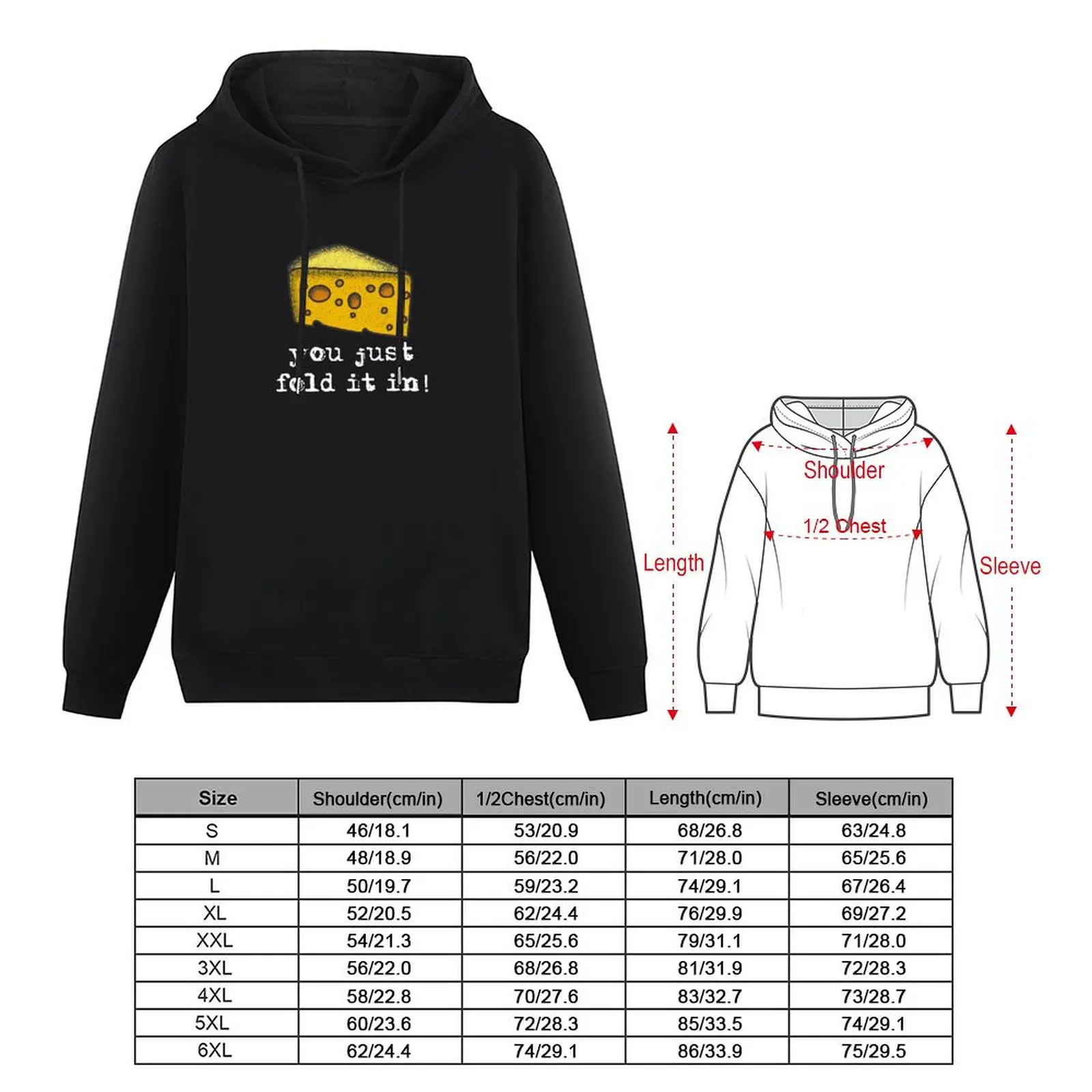 You Just Fold It In, Fold In The Cheese Pullover Hoodie fashion men japanese style korean clothes anime clothing anime hoodie