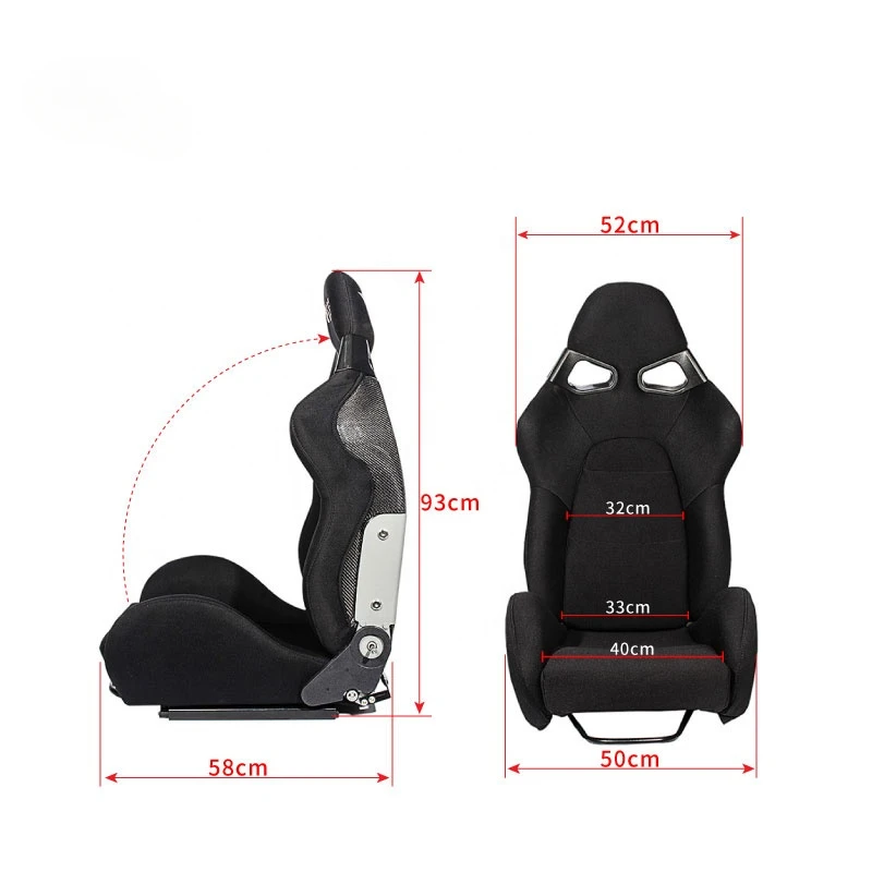 High Quality Universal Adjustable Sport Racing Bucket Car Seats Auto Interior Accessories view 5