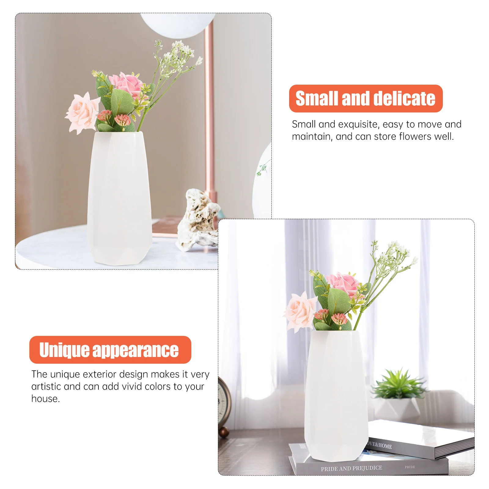 

1Pcs Ceramic Vase Chic Creative Home Tabletop Ornament Fresh Flower Hydroponic Container Home Vase Office Desktop Decor