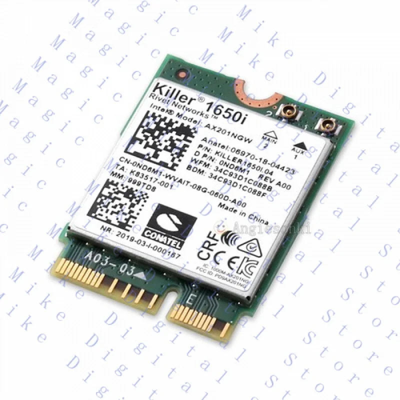 H FOR Killer AX1650i WLAN WIFI 6 + Bluetooth 5.0 Mini PCI Module Intel Network Card