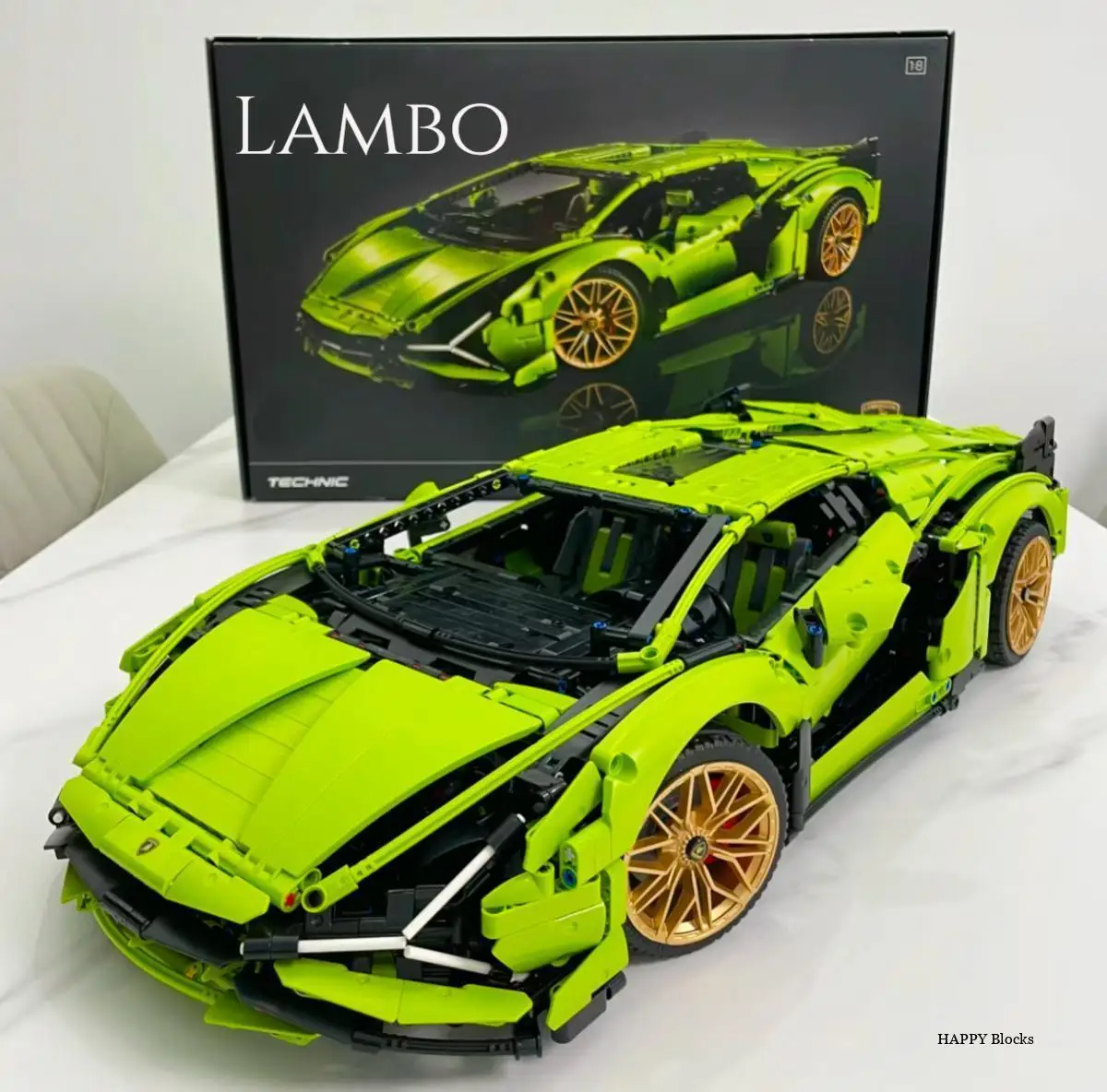 High tech racing car Lambos SP3 Buga 911 GT3 McLa P1 Super Car Model Blocks Compatible 42115 42143 42056 42172 42083 for Gift