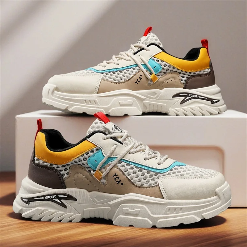 Men's mesh casual sneakers summer soft-sole anti-slip breathable outdoor running shoes fashion comfort light speed sports shoes
