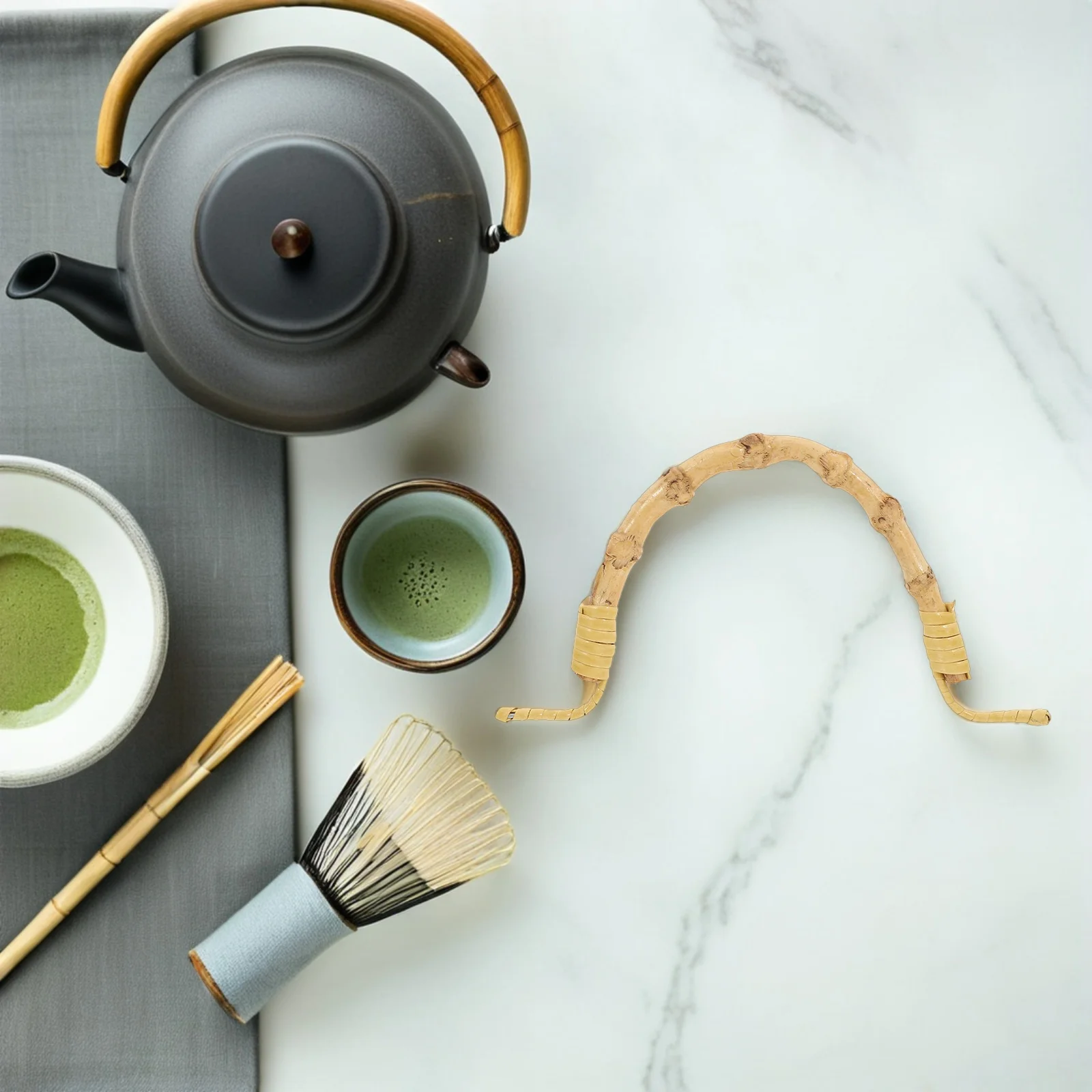 

10Pcs Teapot Handle Replacement Rattan Iron Heat Resistant U-Shape Compatible with Ceramic Pottery Kettle Chinese Japanese Tea