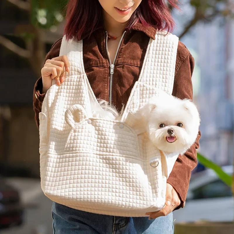 

Pet Bag Going Out Portable Dog Bags Korea Style Fashion Chest Bag Puppy Backpack Adjustable Cat Bag Pet Carrier For 6kg Pet