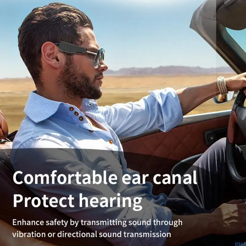 R91A External Glasses Bluetooth-compatible Earphone Long Battery Life Touchable Answering Flexible Adaptation for Glasses