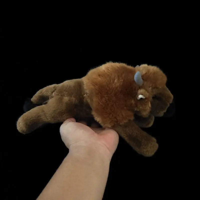 L23cm واقعية لطيف الطفل الجاموس ألعاب من نسيج مخملي طفل الياك دمية أطفال فتاة هدية عيد ميلاد #4