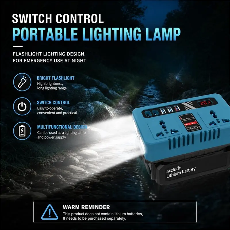 A27F-150W Portable Inverter DC 18V To AC 220V For 18V LXT Battery