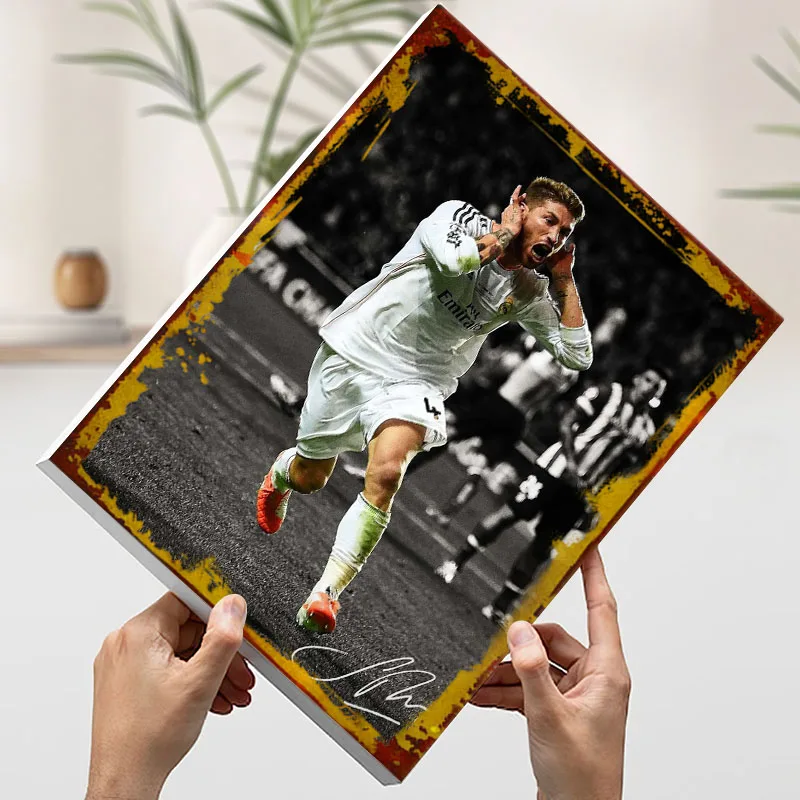 سيرجيو راموس يطبع ملصق لاعب كرة القدم مخصص حائط لوح رسم الفن غرفة الحلي زينة للمنزل جدارية للديكور #3