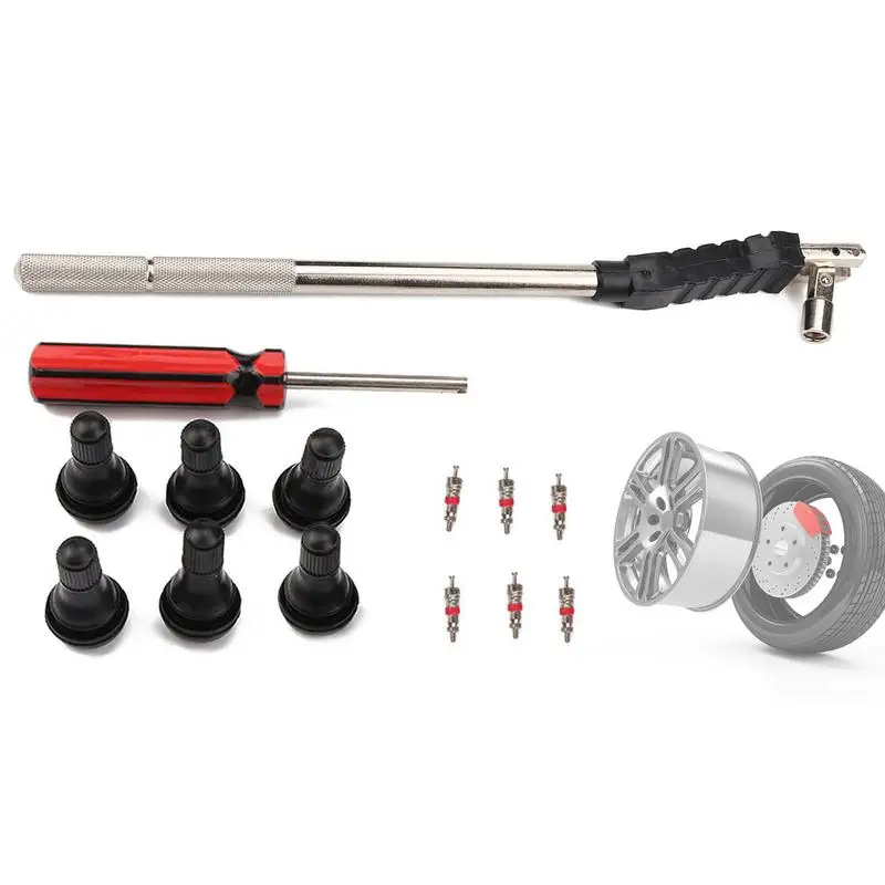 

Valve Stem Install Tool Tire Valve Stem Tool Puller And Installer Kit Tire Valve Stem Tool Include 6 TR412 6 Valve Core 1 Valve