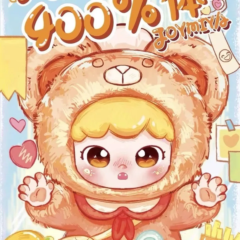 Oryginalna figurka Baby Three Joymiya Little Sweet Tooth z serii Dessert, blind box, urocza duża lalka, towarzysz do spania do sypialni, prezent dla ucznia.