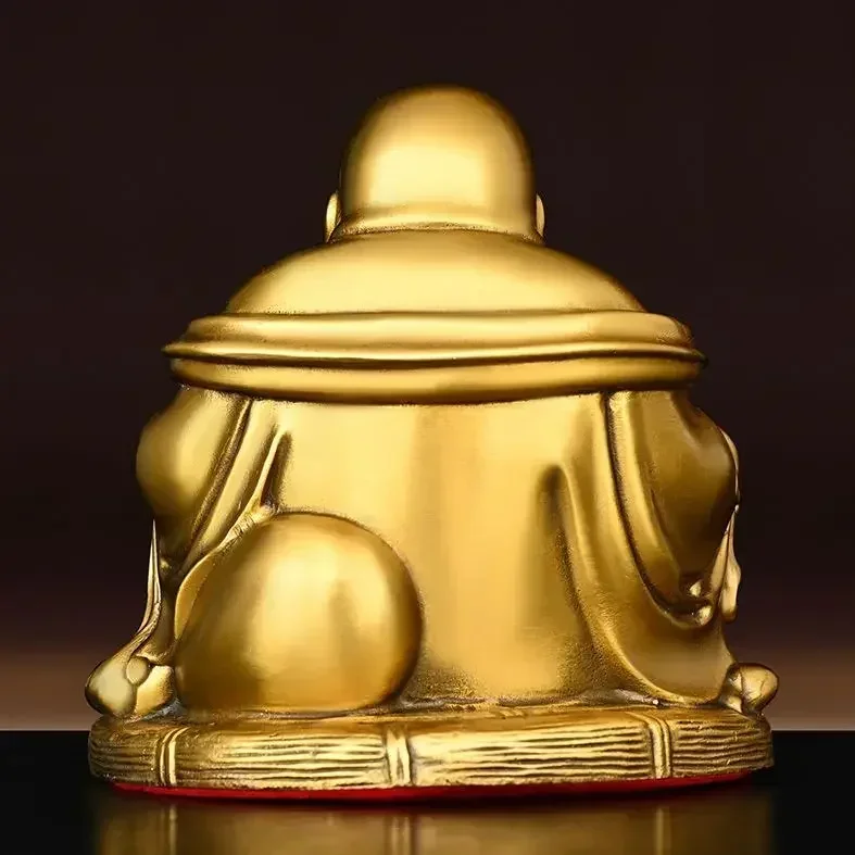 

Vintage Copper Bodhisattva Maitreya Buddha Ornaments Pot Belly Home Office Car Small Sculptures