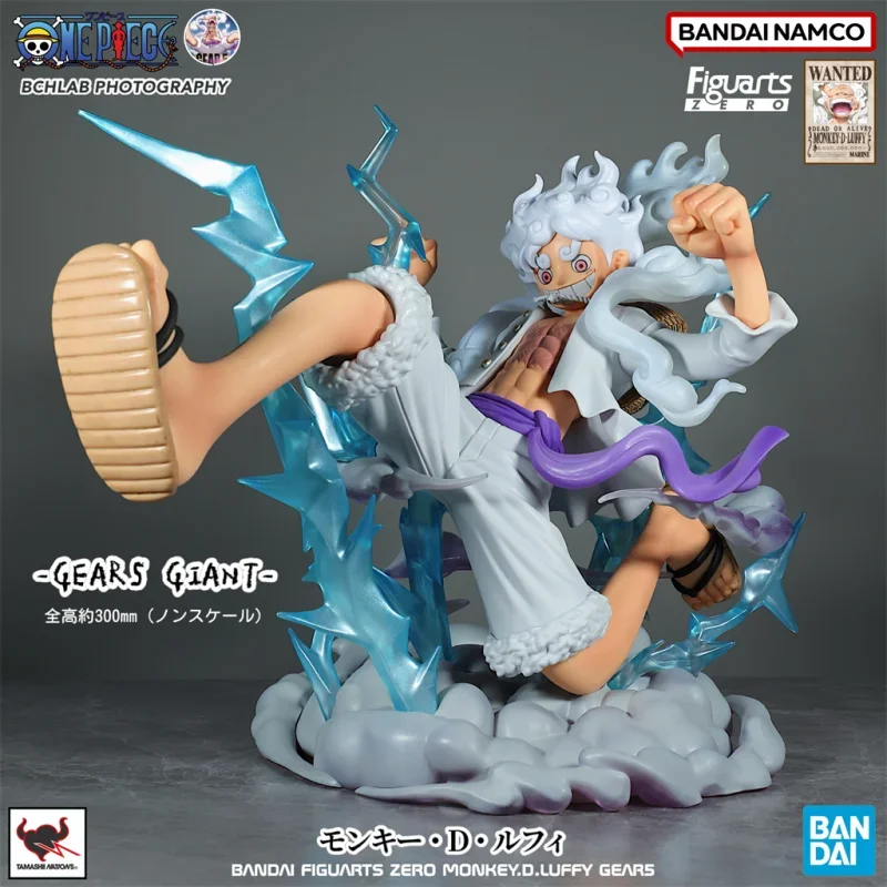 In Stock Bandai One Piece Figults Zero 30cm Giant Sun God Fifth Fz Nica Luffy Handmade Model Gift