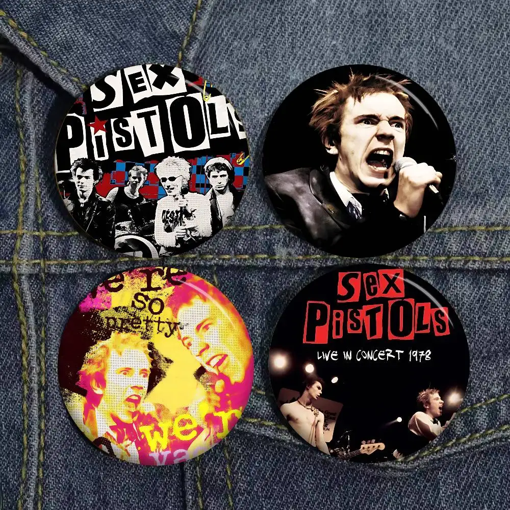 S-Sex P-Pistols Rock Band Customizable Soft Button Pin For Women Creative Jewelry Funny Badge Cartoon Lover Hat