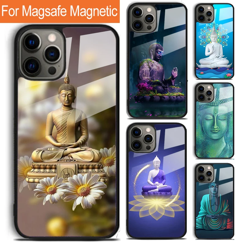 gautama buddha Phone Case For iPhone 16 15 14 13 12 11 Pro Max Plus Magsafe Magnetic Wireless Charging Cover