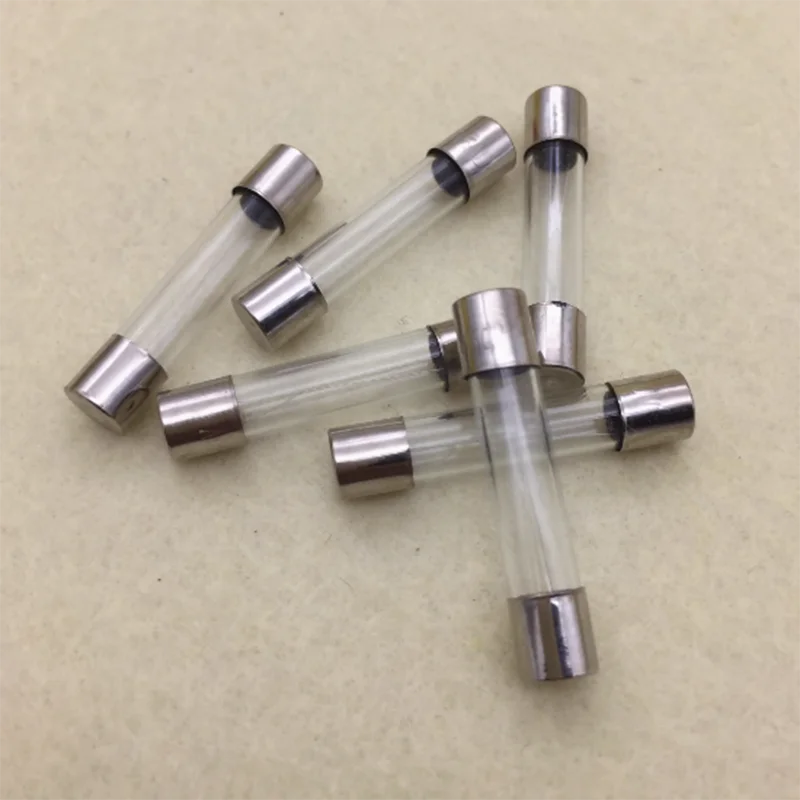 100pcs Glass Fuse Tube Assorted Sizes 5x20mm 6x30mm  250V 1A 2A 3A 4A 5A 6A 10A 15A 20A 25A 30A for Electrical Circuit