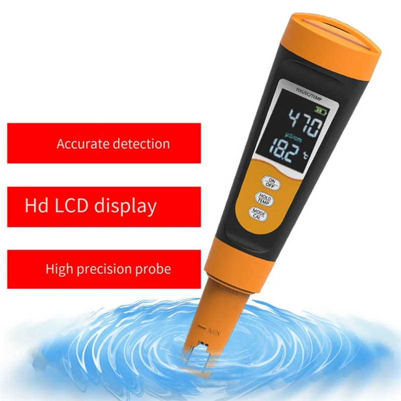 

High-Precision Tap Water Testing Instrument Convenient 3-In-1 As Shown TDS Water Quality Testing Pen