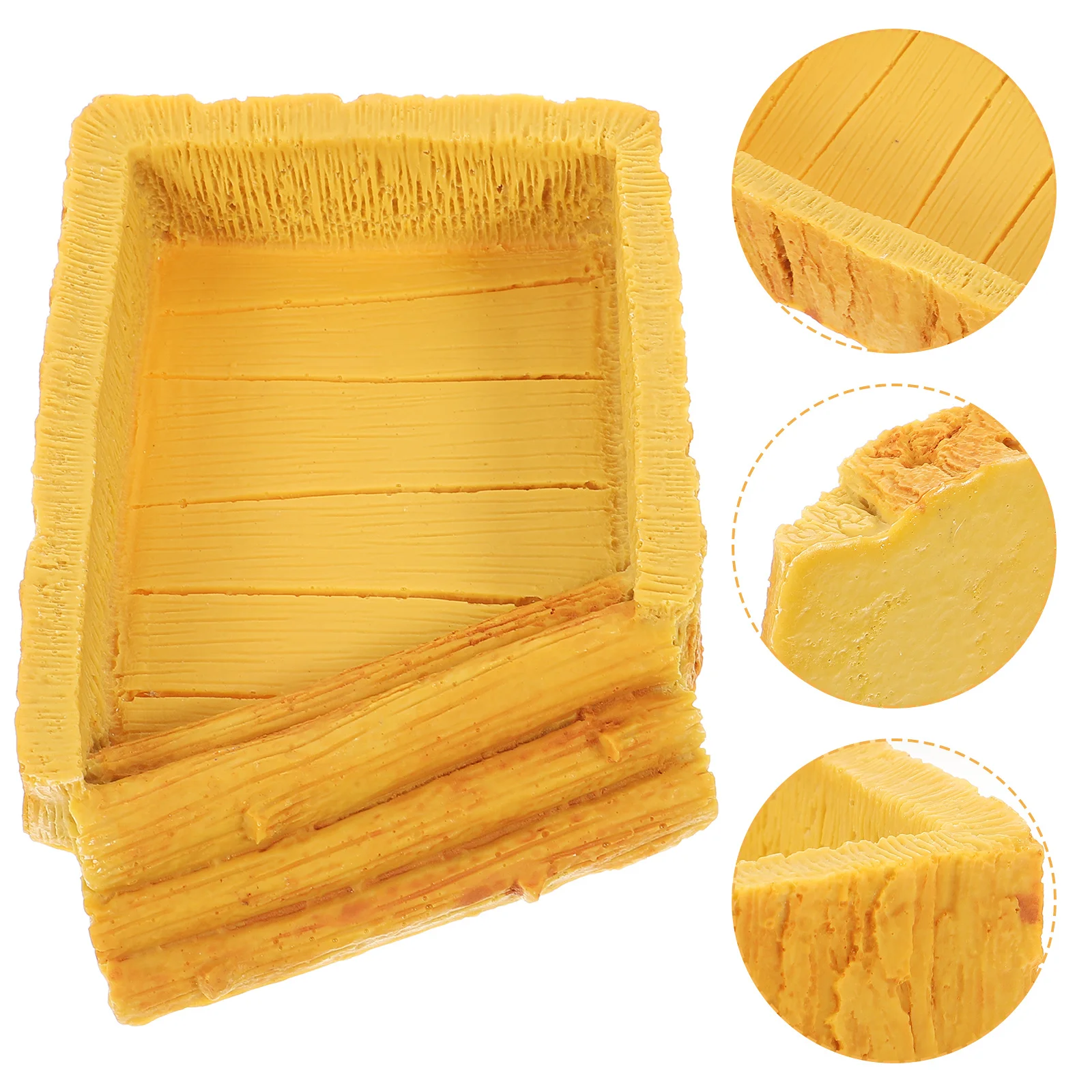 

Reptile Food Basin Resin Durable Feeding Bowl Terrarium Water Dish Lizard Feeding Dish Gecko Food Holder