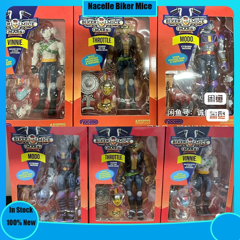 Original Nacelle Biker Mice From Mars Throttle Modo Vinnie Action Figure Anime Figures Model Doll Toy Gifts In Stock