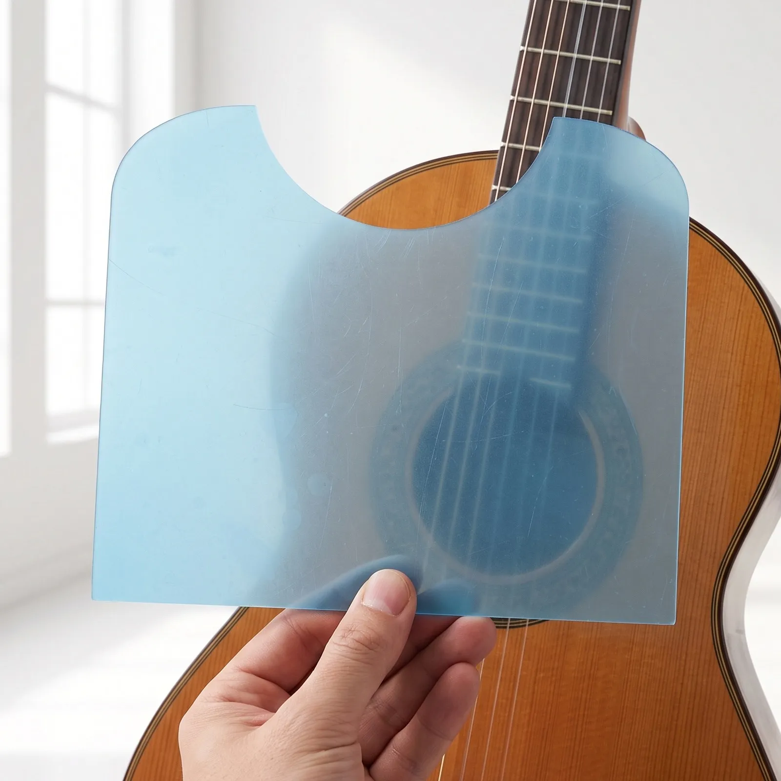 Pvc Pickguard Film For 39-Inch Classical Acoustic Guitar Static Cling Adhesive-Free Scratch Protector Guitar Protective Film