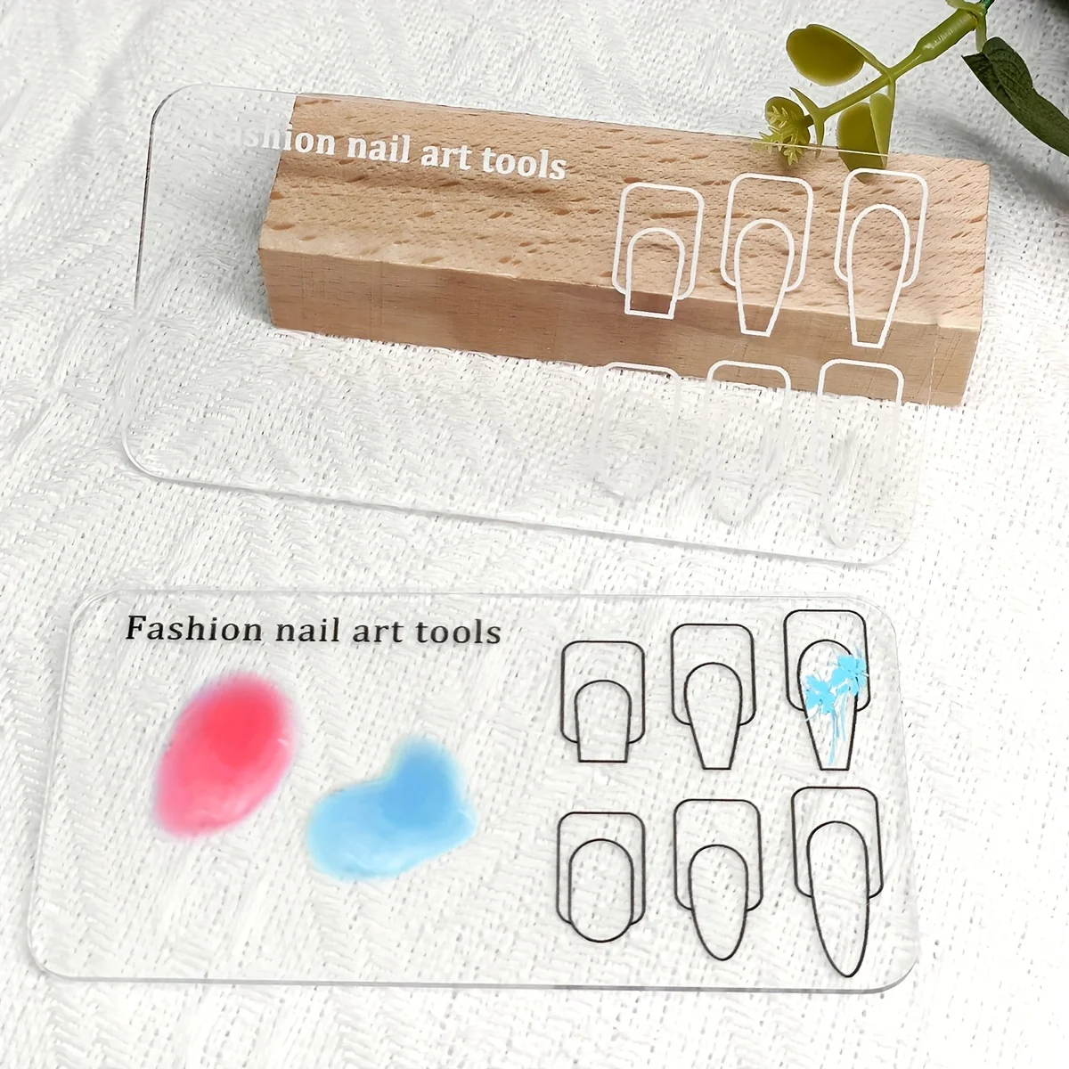Transparent Thickened Nail Art Palette, Acrylic Nail Art Training Practice Board, Reusable Painting Practice Board Nail Art Tool