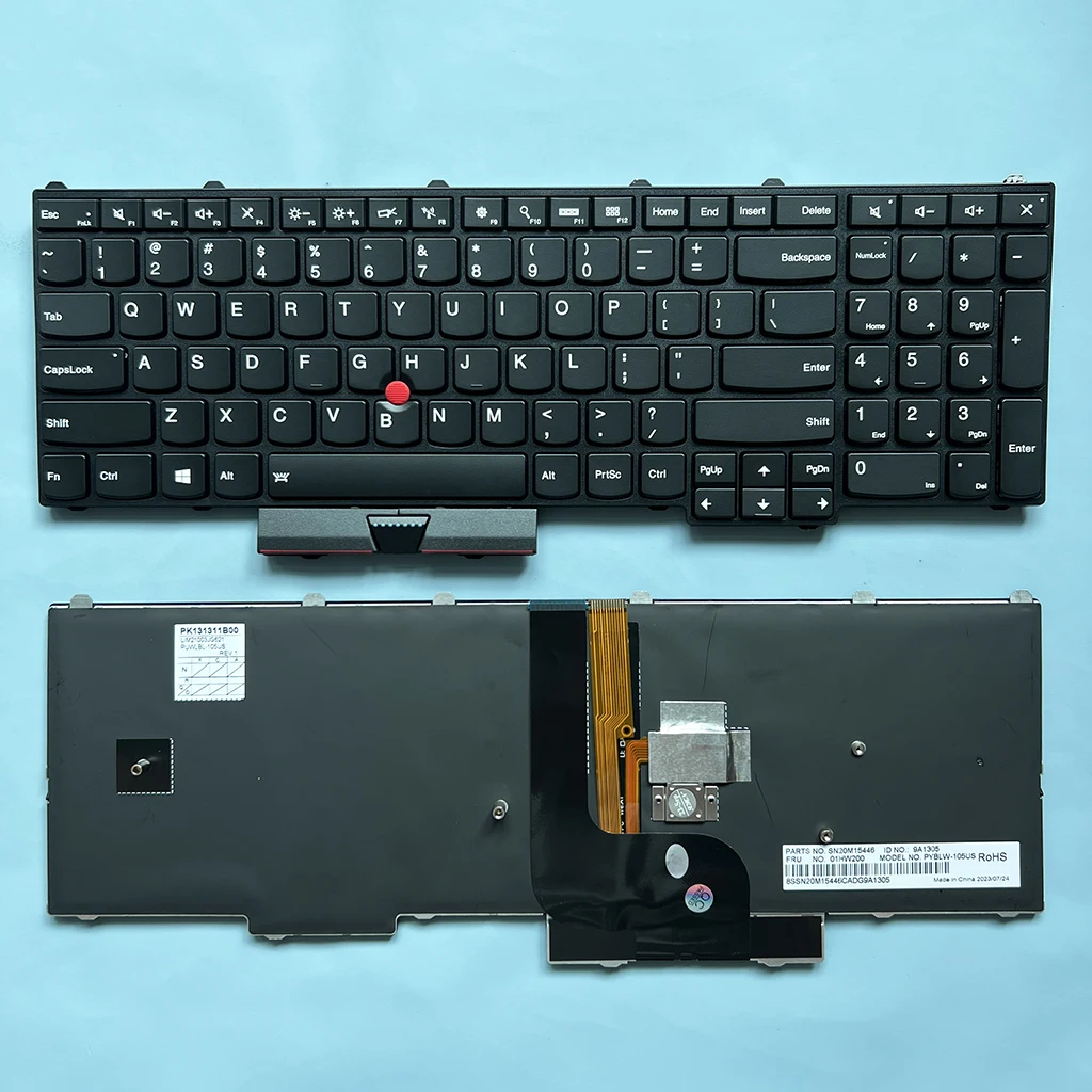 

P50 US Backlit Keyboard For Lenovo Thinkpad P50 P51 P70 P71 01HW200 01HW282 SN20M15446 Laptop