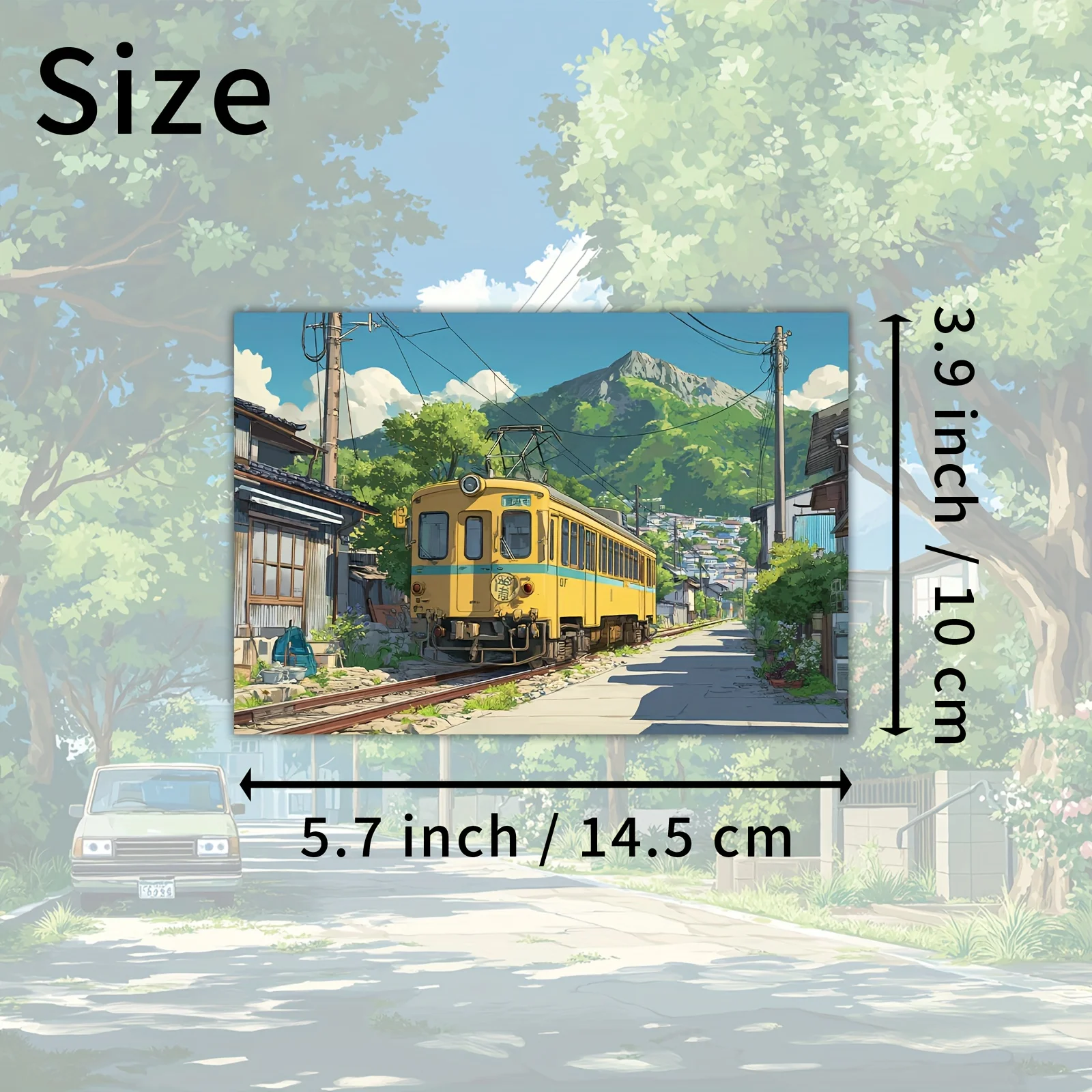 20PCS Japanese Anime Landscape Postcards, Retro Anime Character Art, Collectible Level Scrapbook Cards for Handmade Production