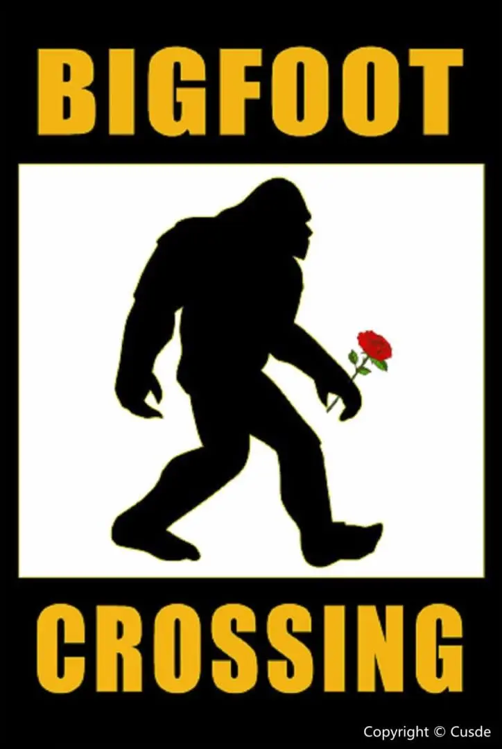 Cusde Vintage Bigfoot Metal Tin Sign retro Decor Poster Home Decoration Bigfoot Crossing Iron Painting Rust Metal Bathroom Home