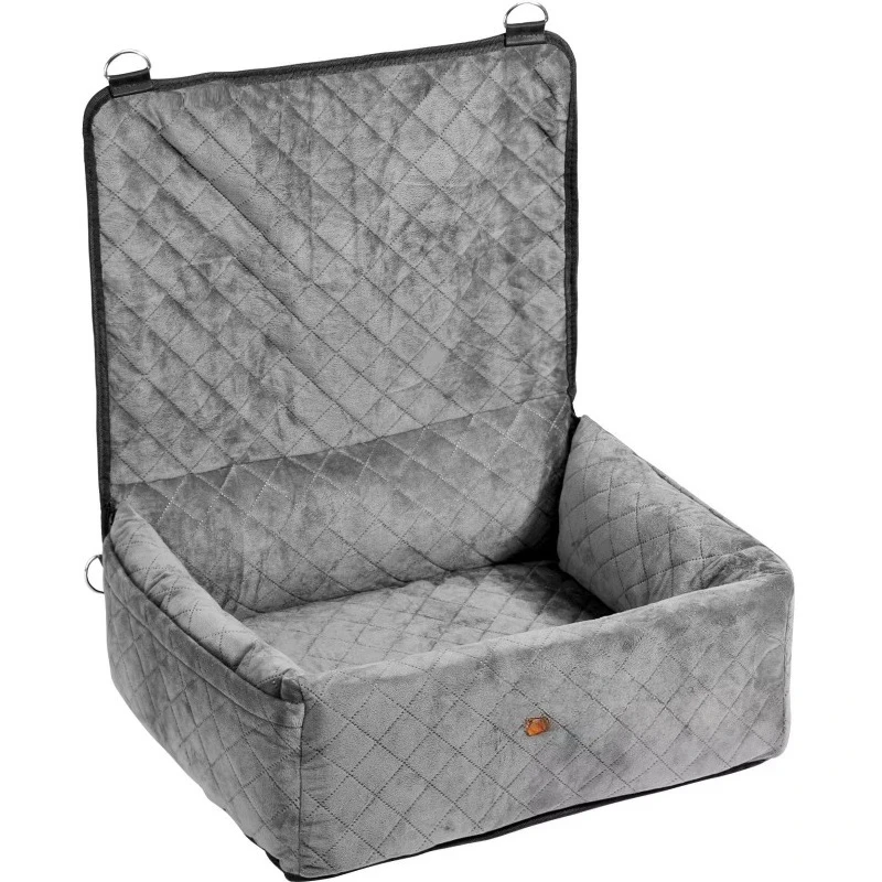 Pusher car seat for small to medium sized dog gray pet carriers up to 40 pounds