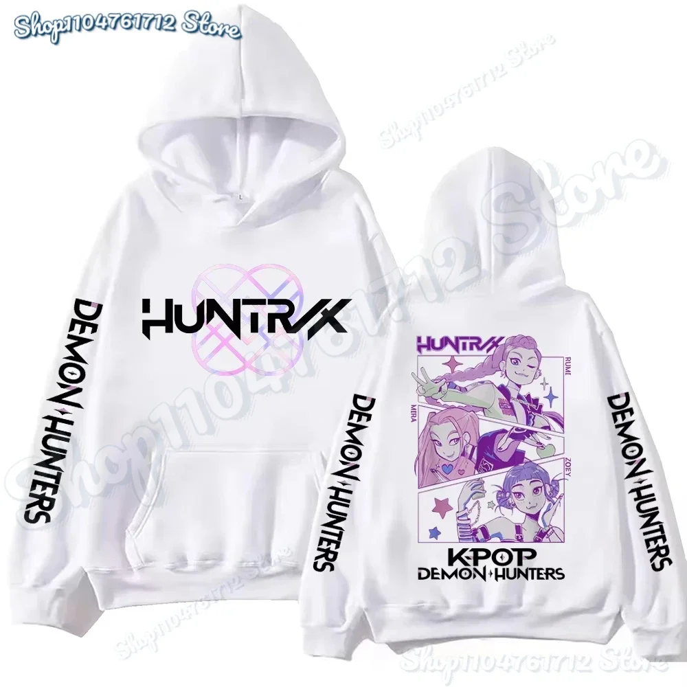 2025 summer Anime K-Pop Demon Hunters Hoodie Harajuku Hip Hop Pullover Tops Sweatshirt UNISEX Alphabet sportswear Fashion Trends