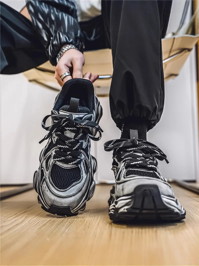 

Мужские повседневные спортивные кроссовки Весна 2026: Новые, модные, винтажные, с мягкой подошвой, дышащие, износостойкие, в стиле «папины кроссовки»