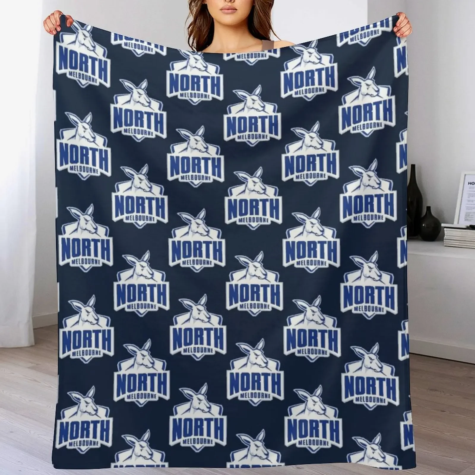 

North Melbourne - Merch Throw Blanket warm winter Picnic Cute Plaid Bed Blankets