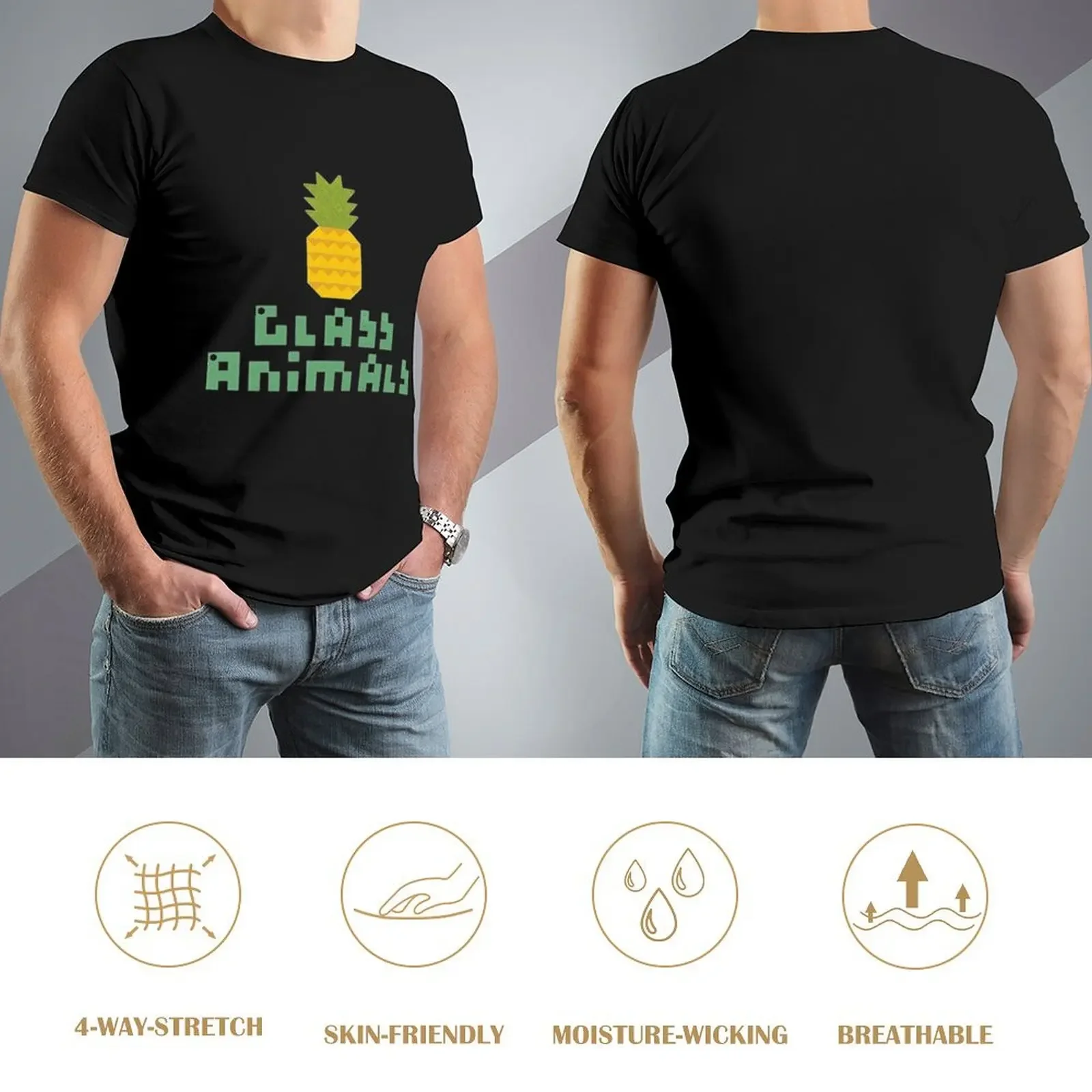 Koszulka Glass Animals plus size plus size ubrania vintage ubrania graficzne koszulki męskie fruit of the loom