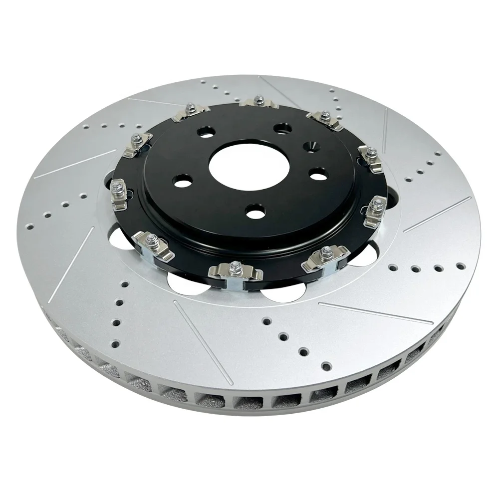 

8V0615301C Portable Retrofit Steel Black Hat Drilled and Slotted Forged Floating Brake Rotor For RS3 A3custom