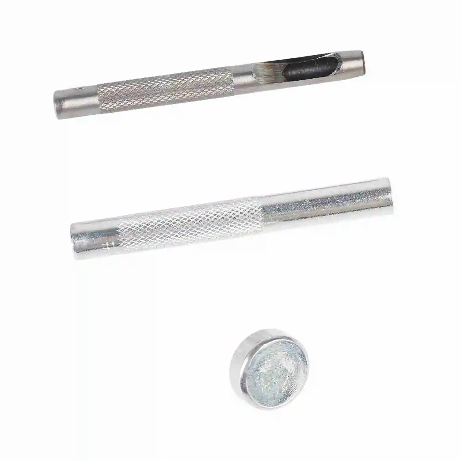 100 set kit passacavo con occhielli rondelle 0,236 pollici 3 pezzi strumenti di installazione occhielli in metallo argentato per abbigliamento in pelle tessuto T