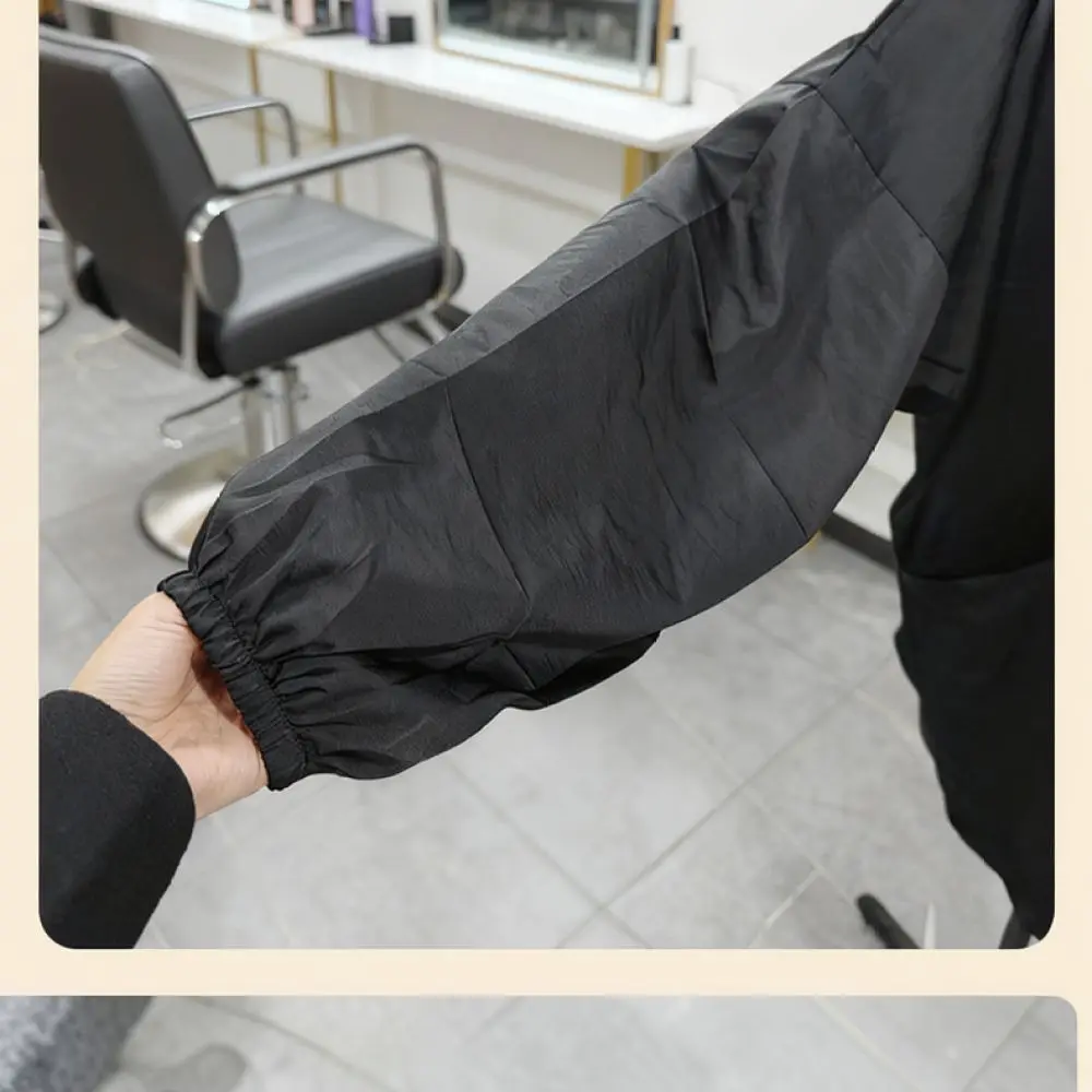 Hairdressing Protective Smock Long Sleeve Salon Apron Barber Uniform For Hair Cutting Styling Anti Hair Staining Workwear