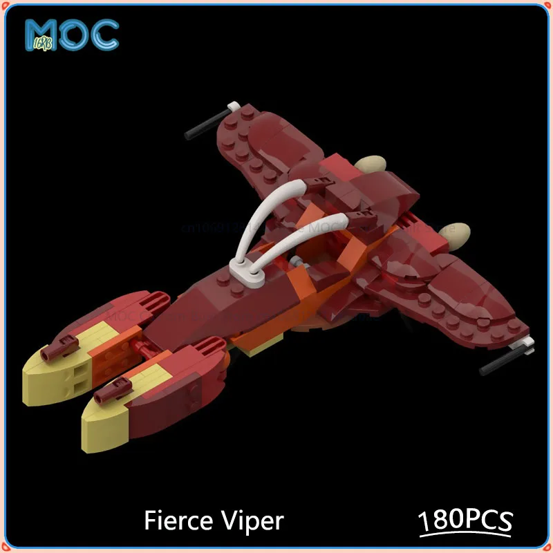 

Конструктор Fierce Viper MOC: Сборная модель космического корабля, 180 деталей. Креативная коллекционная модель для демонстрации. Развивающая игрушка, подарок на Рождество.