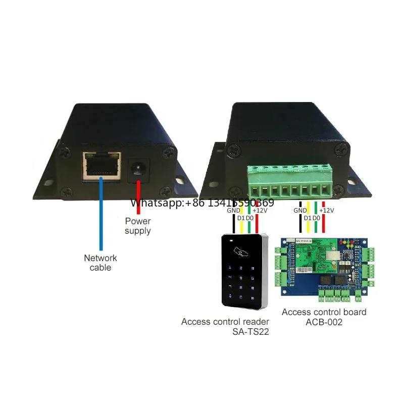 محول WG 26/34/66 Wiegand إلى TCP إلى UDP TCP/IP محول اتصالات إيثرنت للتحكم في الوصول #1