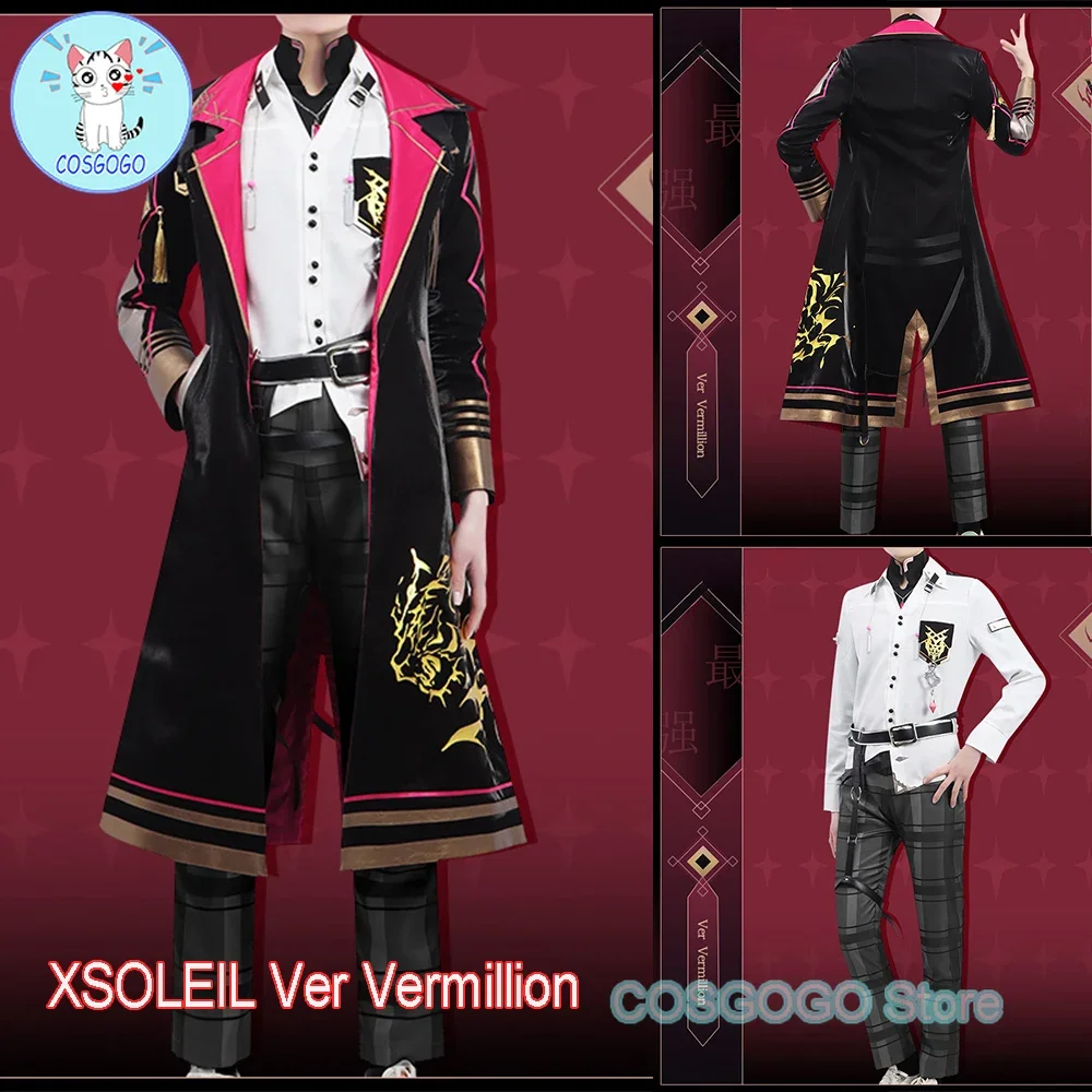 [Customized] Vtuber EN Seventh XSOLEIL Ver Vermillion Cosplay Costume Halloween Game Suit Women Men Outfits