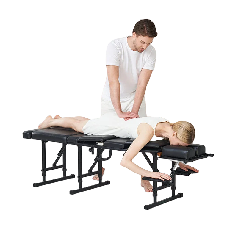JQ-180 Best Portable Manual Type Folding Chiropractic Table With Drops Treatment Table Camilla Quiropractica