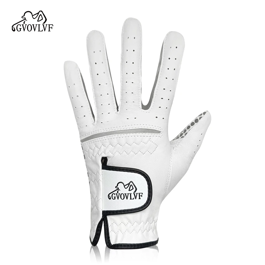 GVOVLVF Golf Gloves Genuine Sheepskin Leather Men Non-slip Sports Gloves Left Hand For Golfer Golf Glove Soft Breathable