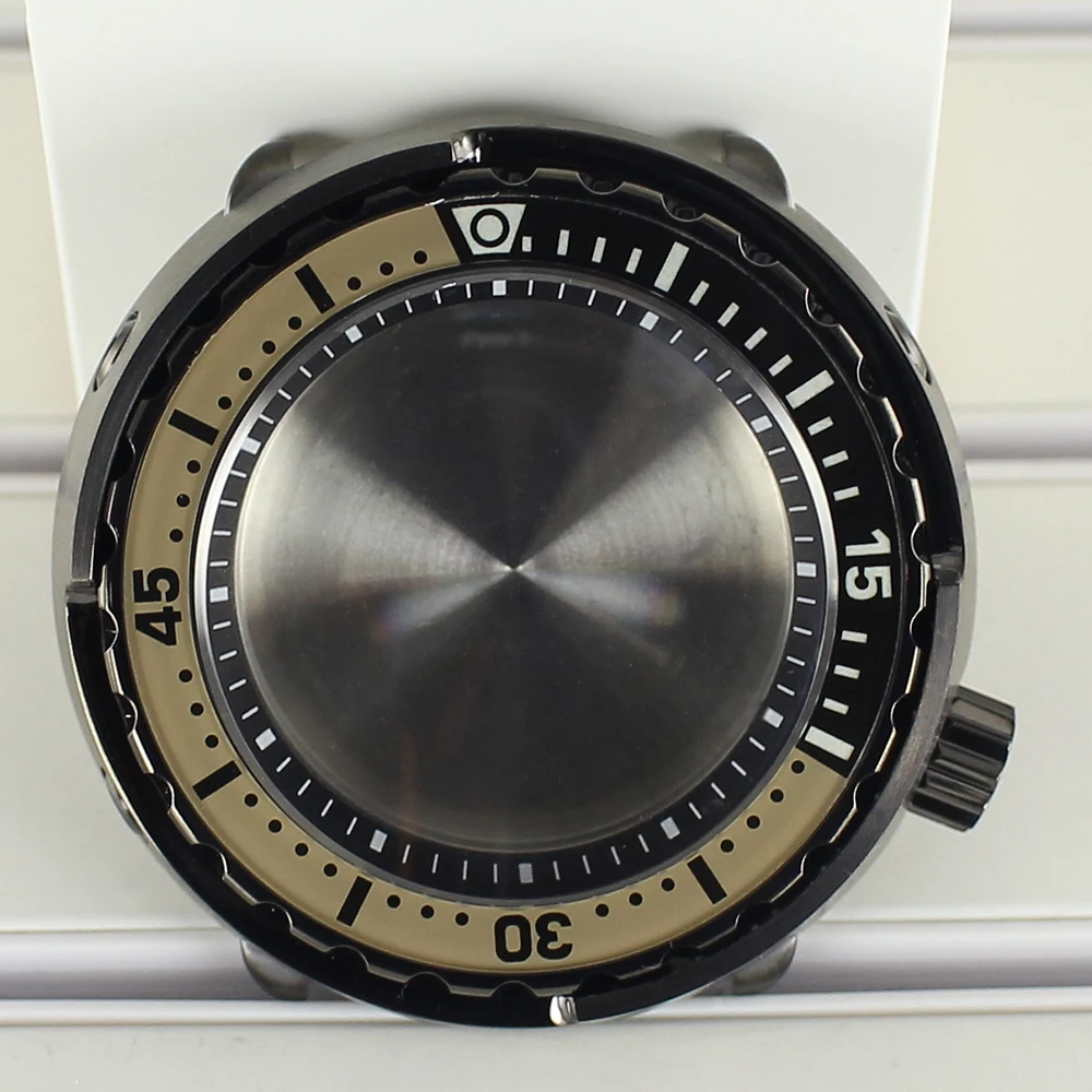 Gun 20ATM 47mm Leuchtendes Tuna-Gehäuse mit Saphirglas für Taucheruhren, passend für Seiko NH35 NH36 NH38 NH34 4R36 Automatikwerk, Uhrenmodifikation – Detail 1