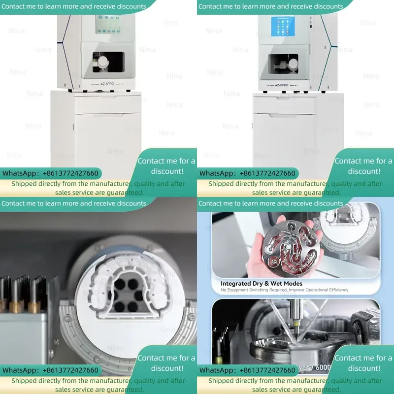 Long Lasting AZDENT Cadcam Milling Machine Lab System Teeth Dry & Wet Milling Machine