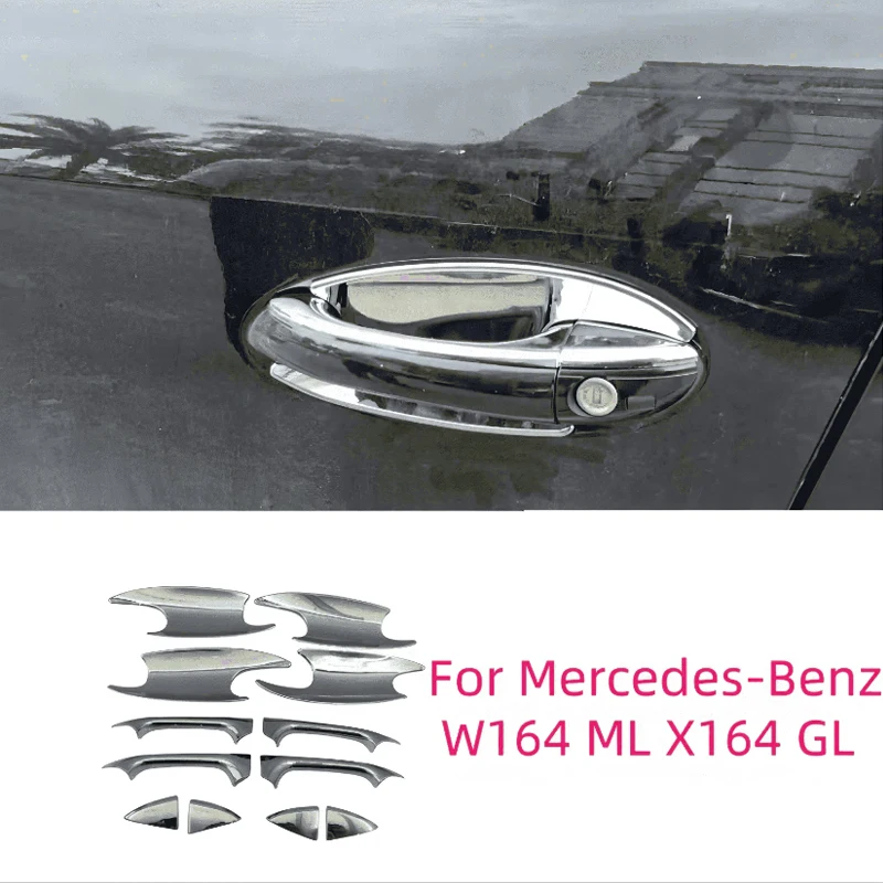 ABS Chrome Silver Door Handle Cover Trim For Mercedes Benz ML GL Class W164 X164 ML350 ML450 ML500 2006-2011
