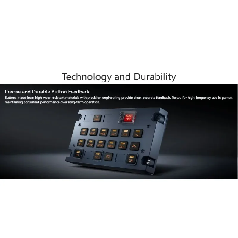 Desktop Flight Simulator 32ECAM Operation Panel Multi Shortcut Button Module Custom Mapping for MSFS 2020 2024 X-Plane Game