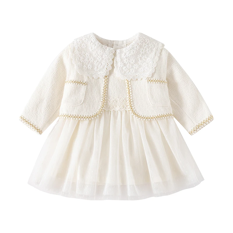 Fashion Toddler Baby Girls Clothes Sets Spring Autumn Sundress + Cardigan Girl Outfits Dress Suits