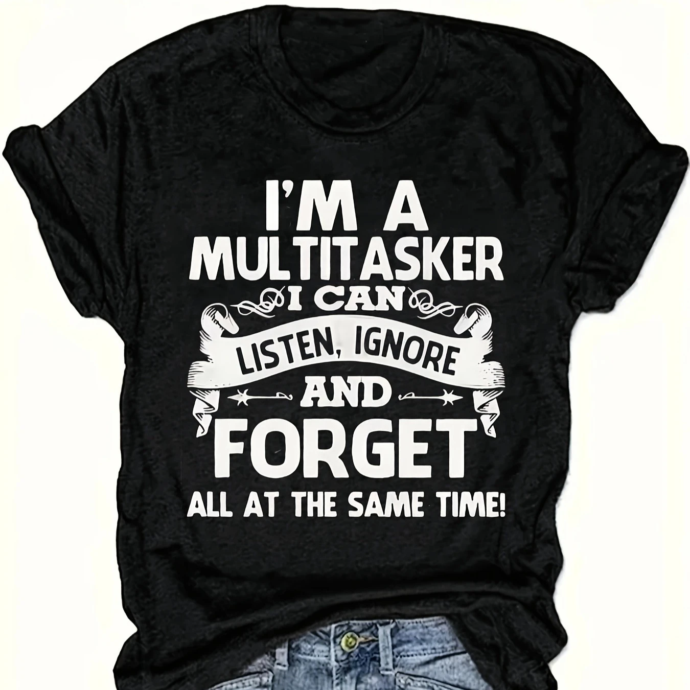 Funny Multitasker Slogan Print T-Shirt 100% Cotton O-Neck Short Sleeve Summer Casual Mens T-shirt Streetwear