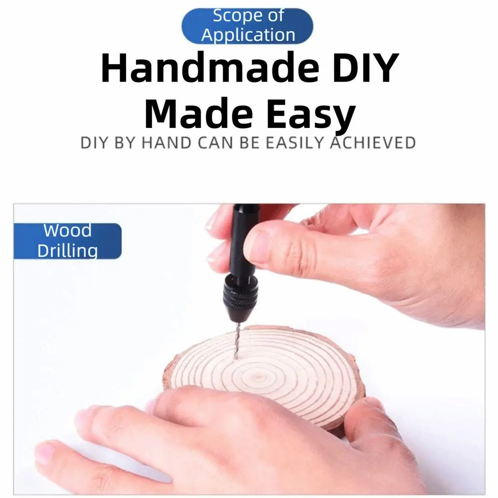 

Metal Working Micro Twist Hand Twist Drills Set Pin Vise DIY Hole Maker with 10pcs Bits 0.6-3mm Drill Bits Set Resin Craft