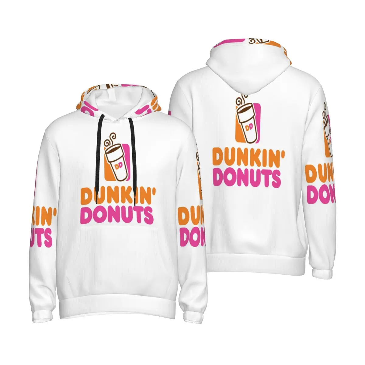 Dunkin Donuts sudaderas con capucha Harajuku pulóver Otoño Invierno hombres mujeres sudaderas camisetas de manga larga