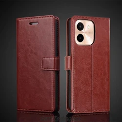 Card Holder Cover Case for Vivo Y28 4G Pu Leather Flip Cover Retro Wallet Phone Case Business Capa Fundas Coque