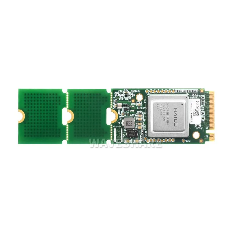 Módulo Acelerador Hailo-8 M.2 AI, baseado no processador 26TOPS Hailo-8 AI, PCIe opcional para placa adaptadora M.2, RPI5